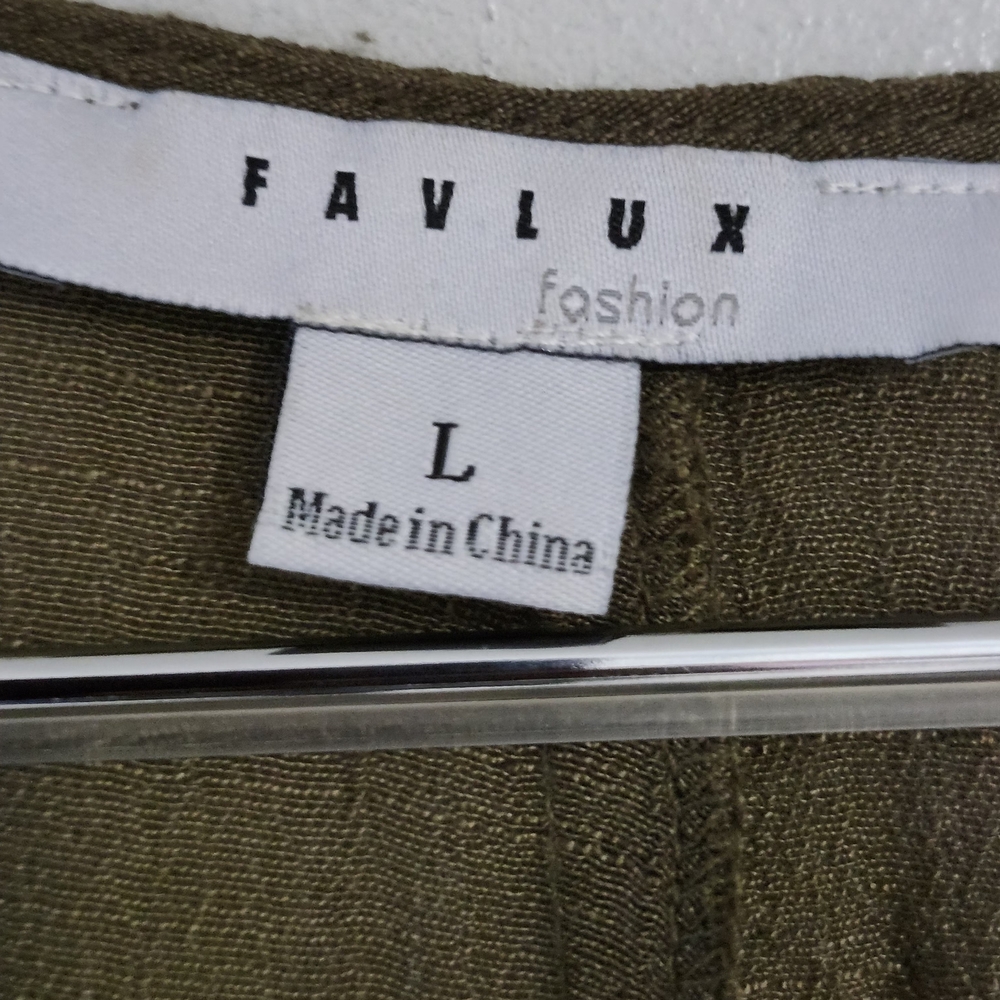 FAVLUX Olive Draped Open-Front Cape Jacket - Picture 5 of 5
